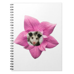 Carnet Bébé Opossum Floral Adorablement Mignon