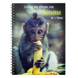 Carnet Bébé Singe Manger Banane