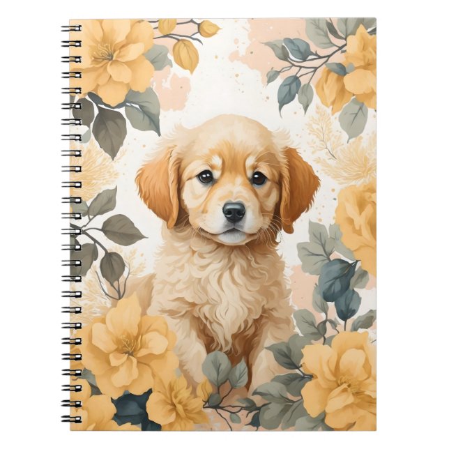 Carnet Bébés mignons animaux | Golden Retriever Puppy (Devant)