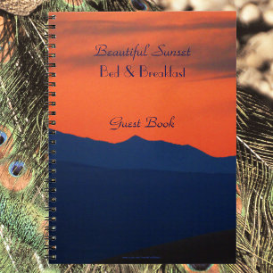 Carnet Bed & Breakfast Guest Book Red Sky at Sunset B&B