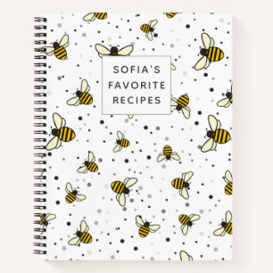 Carnet Bees Motif Blank own Cookbook Recette pour écrire 