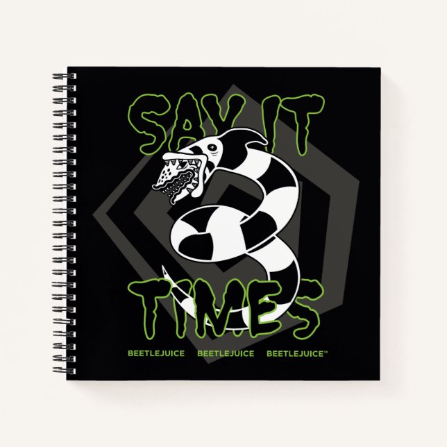 Carnet Beetlejuice | Say It 3 Times (Devant)