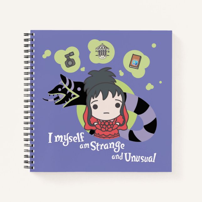 Carnet Beetlejus | Chibi Lydia "Étrange et inhabituel" (Devant)