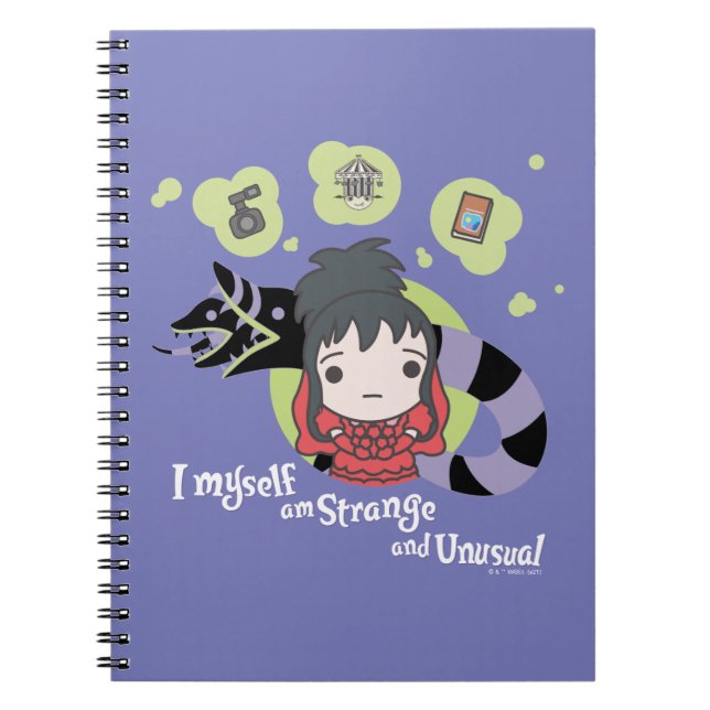 Carnet Beetlejus | Chibi Lydia "Étrange et inhabituel" (Devant)