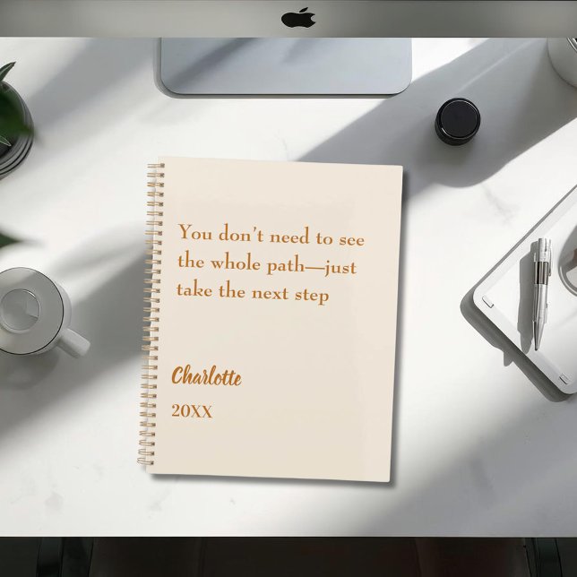 Carnet Beige cream inspirational goal quote (Créateur téléchargé)