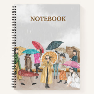 Carnet Beige esthétique personnalisé 8,5 po x spirale 11 