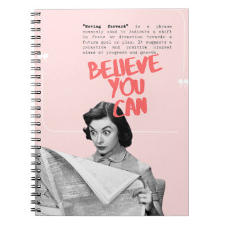 Carnet Believe You Can Pink Notebook