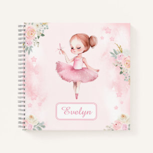 Carnet Belle ballerine florale anniversaire fille cadeau