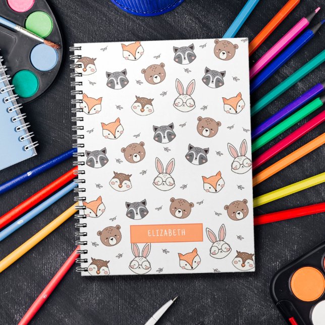 Carnet Belle caricature bois animaux animaux (Créateur téléchargé)