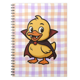 Carnet Belle caricature canard d'Halloween vampire