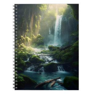 Carnet Belle Cascade de la Forêt Magique Réaliste