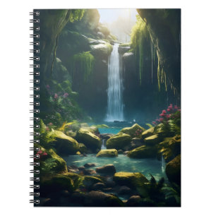 Carnet Belle Cascade Magique Enchantée Forêt