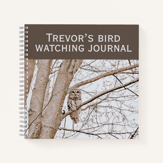Carnet Belle Chouette rouge Audubon Birding (Devant)
