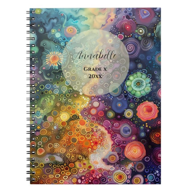 Carnet Belle couleur Whimsical Retour à l'école (Devant)