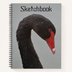 Carnet Belle croquis de cygne noir