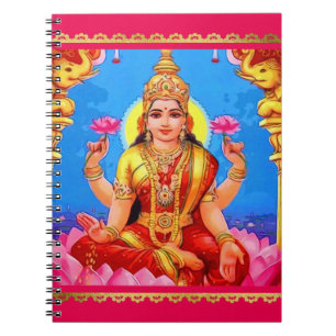 Carnet Belle déesse d'or de Lakshmi Diwali
