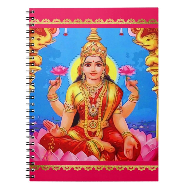 Carnet Belle déesse d'or de Lakshmi Diwali (Devant)