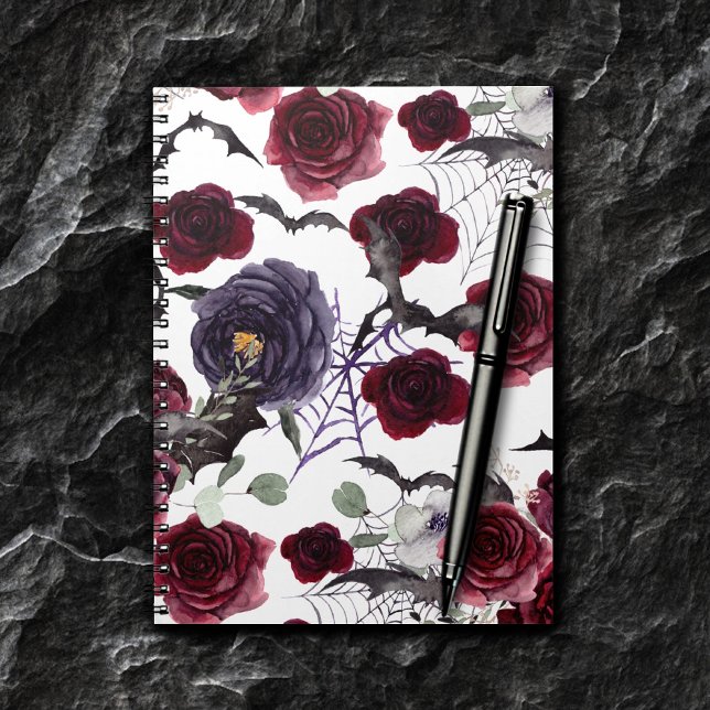 Carnet Belle déplaisante | Roses gothiques foncés avec ch (Créateur téléchargé)