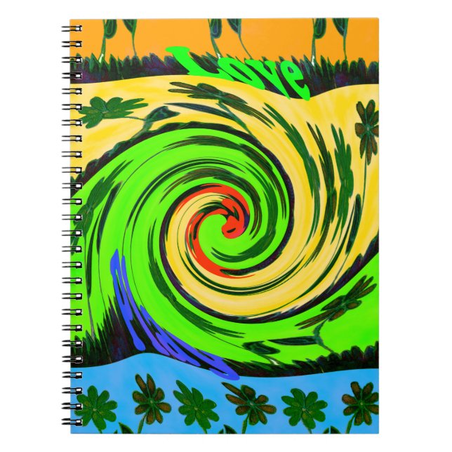 Carnet Belle Extraordinaire vague d'été vague de couleurs (Devant)
