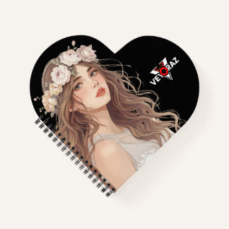 Carnet Belle Fille Anime Florale – Esthétique Pastel Douc