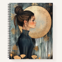 Belle Fille et Lune