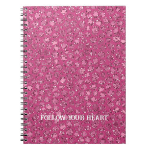 Carnet Belle fille rose Parties scintillant Empreinte de 