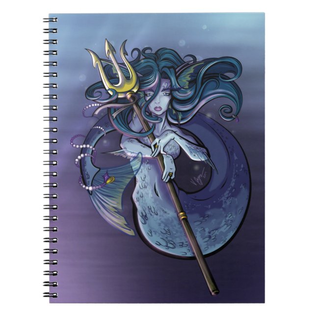 Carnet Belle illustration d'art de sirène (Devant)