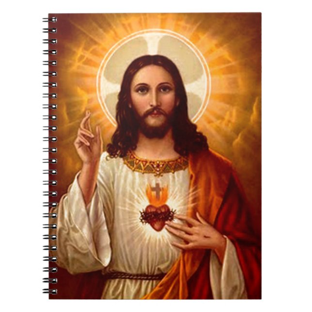 Carnet Belle image religieuse Sacré Coeur de Jésus (Devant)