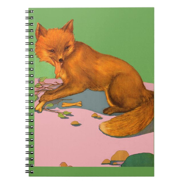Carnet belle impression de renard (Devant)