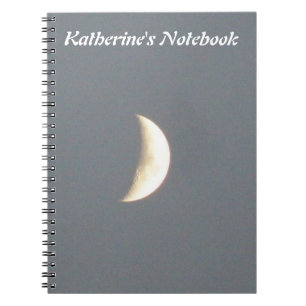 Carnet Belle lune de croissant de cire à Dusk personnalis