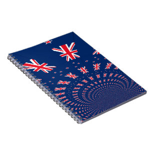 Carnet Belle Nouvelle-Zélande Drapeau Art Design