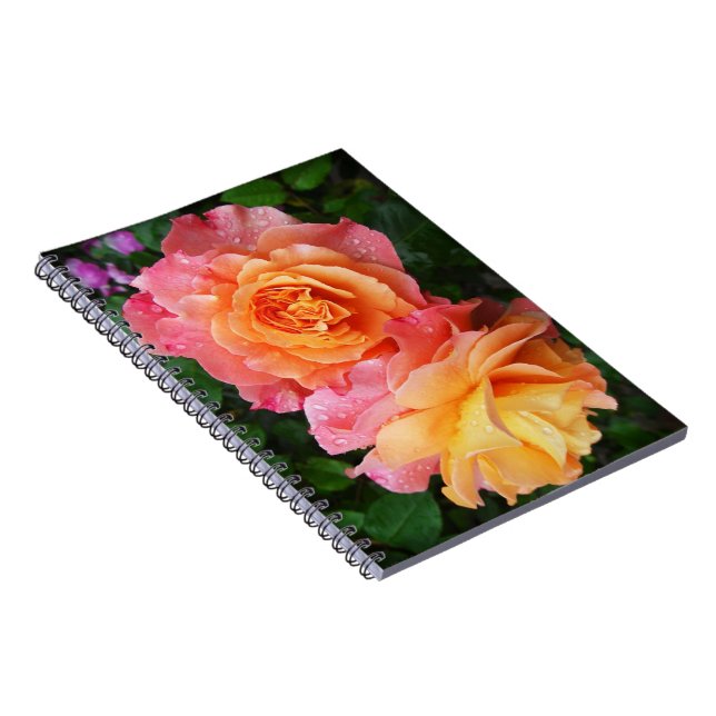 Carnet Belle photo rose rose et orange (Côté Droit)
