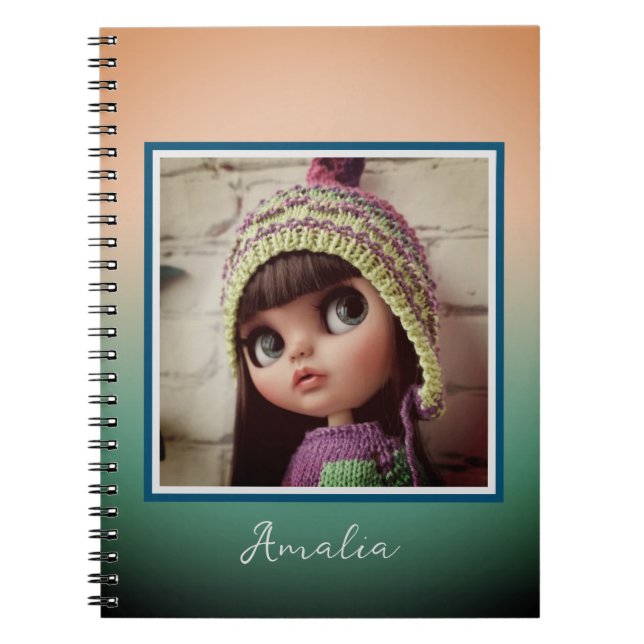 Carnet Belle poupée Blythe grands yeux mode style fun (Devant)