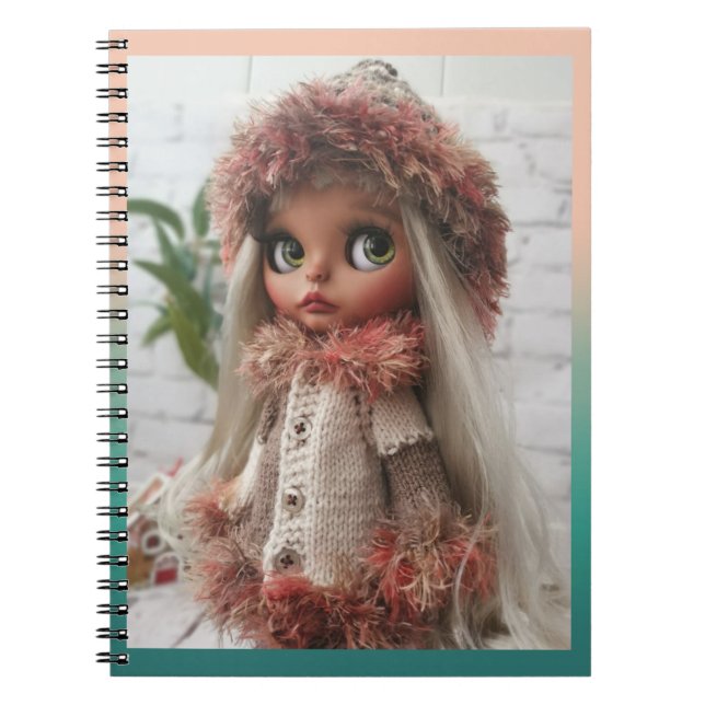 Carnet Belle poupée Blythe grands yeux mode style fun (Devant)
