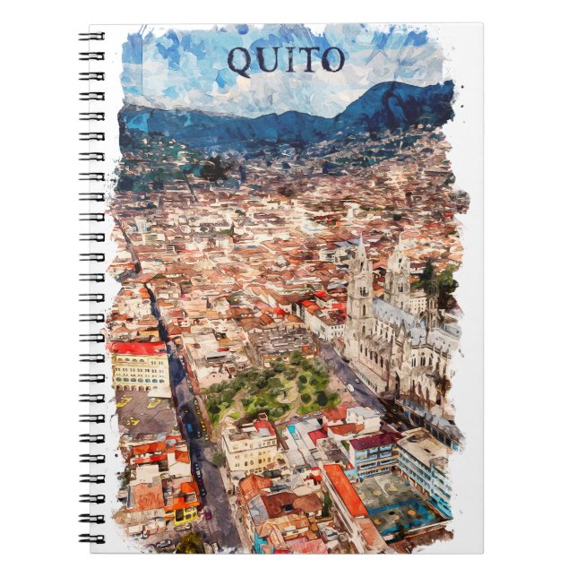 Carnet Belle Quito Ecuador Cityscape (Devant)