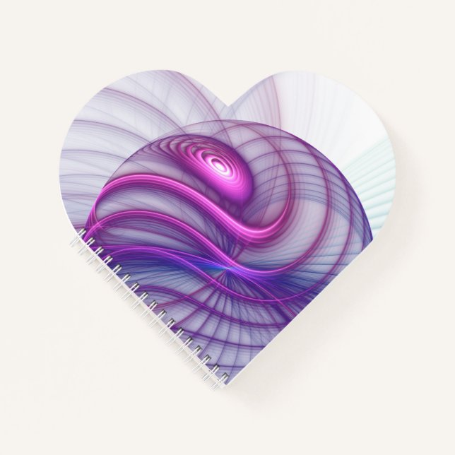 Carnet Belle Swing Moderne Art Fractal Abstrait Rose (Devant)