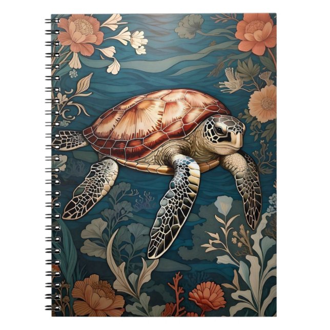 Carnet Belle tortue sous-marine (Devant)