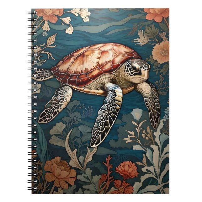 Carnet Belle tortue sous-marine (Devant)