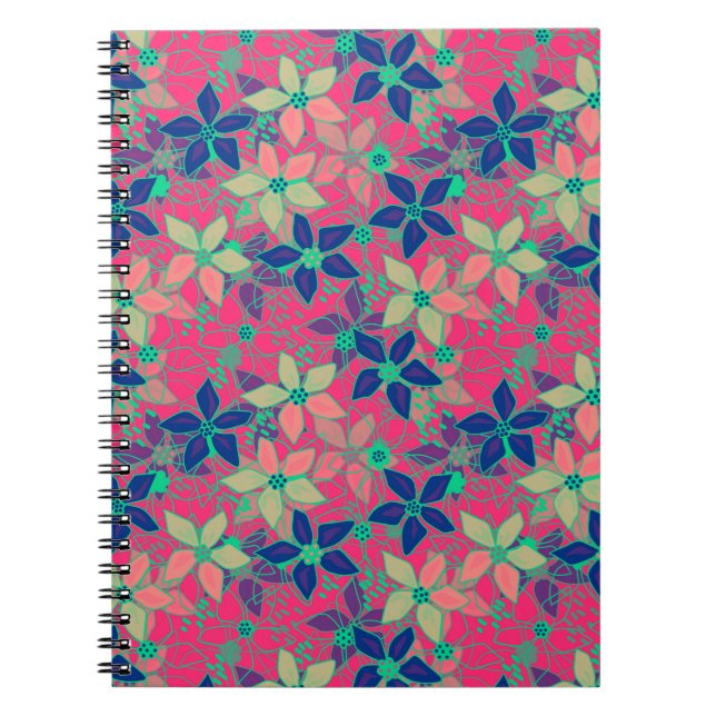 Carnet Belles couleurs vives fleurs fleuris prin d'été (Devant)