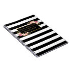 Belles rayures de emballage florales Girly de l'or