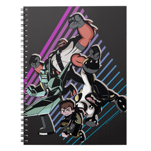 Carnet Ben 10 Retro Alien Group Graphic (Devant)