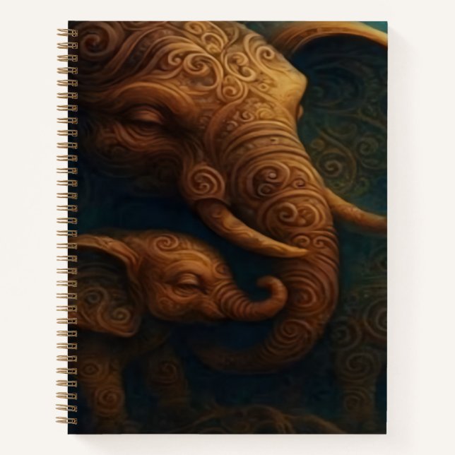 Carnet Benevolent Elephants Sketch Notebook (Devant)