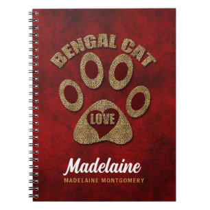 Carnet Bengale race de chats rouge et guépard
