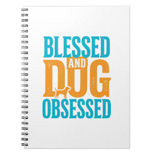 Carnet Béni et obsédé de chien Design vintage pour amoure