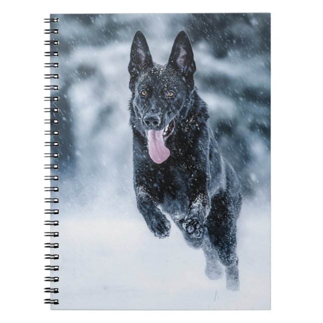 Carnet Berger allemand noir dans la couverture de duvet d (Devant)