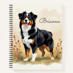 Carnet Berger australien Tricolore noir Chien australien