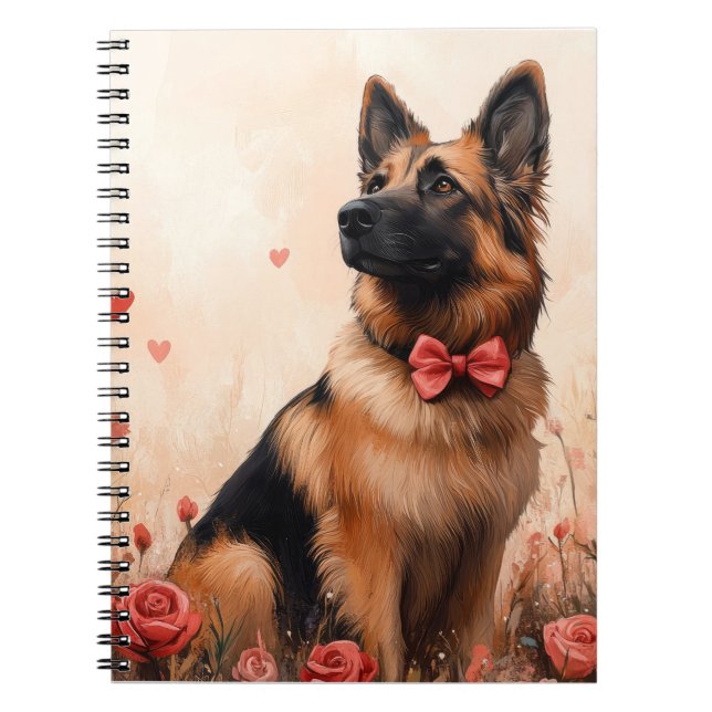Carnet Berger belge avec Rose - Saint-Valentin (Devant)