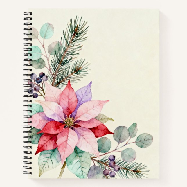 Carnet Berries Watercolor Floral Notebook (Devant)