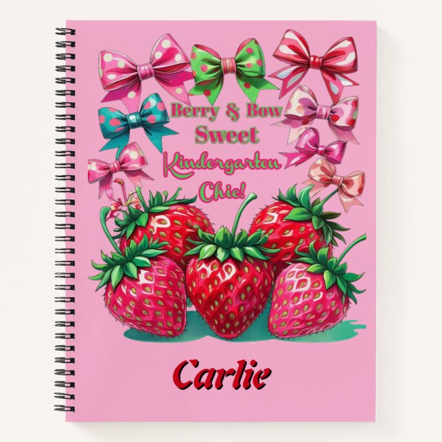 Carnet Berry and  Bow Sweet Kindergarten Chic (Devant)