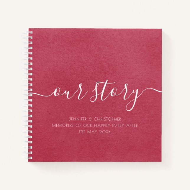 Carnet Berry Pink Notre Histoire Souvenirs Couples Keepsa (Devant)